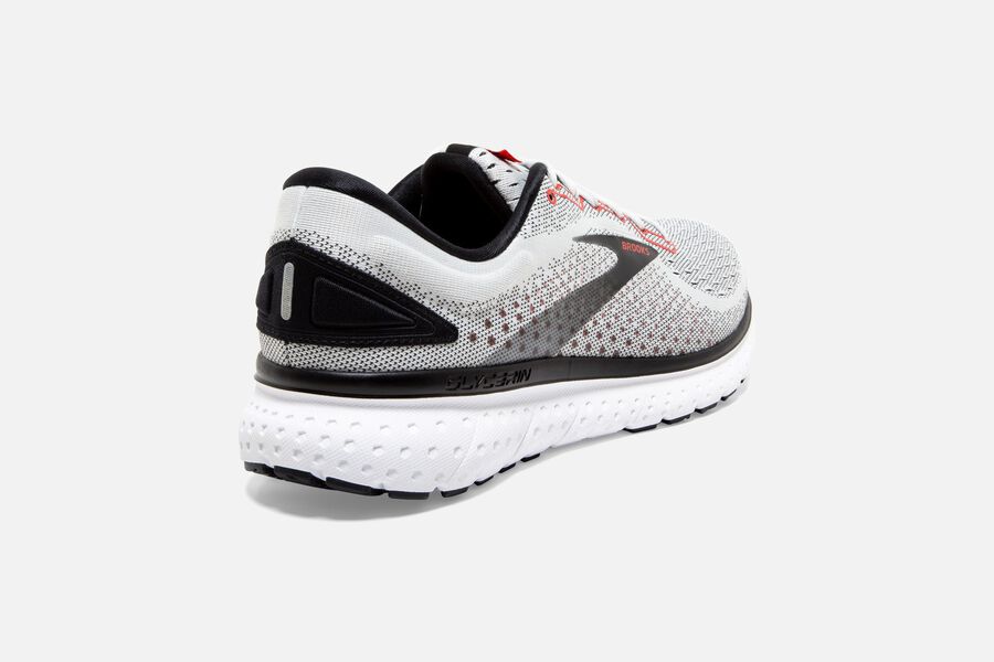 Brooks Israel Glycerin 18 Road Running Shoes Mens - White/Black - ASH-421806